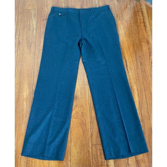 VTG 90s Polo Ralph Lauren flat front wool flannel wide leg baggy dress pants  38